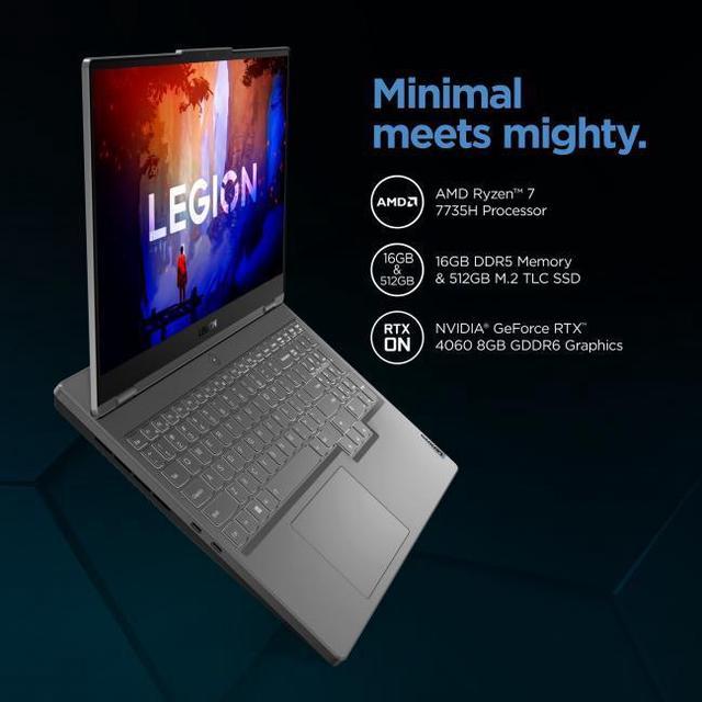 Lenovo Legion 5 15.6 Gaming Laptop AMD R7 7735HS RTX 4060 16GB RAM 512GB  SSD 197532658356