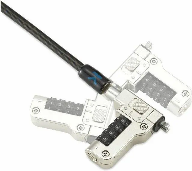 Alt view image 7 of 10 - Kensington Slim N17 2.0 Combination Laptop Lock for Wedge-Shaped Slots - Resettable - 4-wheel - Combination Lock - Carbon Steel - 5.91 ft - For Notebook