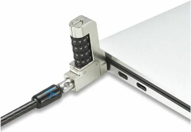 Alt view image 9 of 10 - Kensington Slim N17 2.0 Combination Laptop Lock for Wedge-Shaped Slots - Resettable - 4-wheel - Combination Lock - Carbon Steel - 5.91 ft - For Notebook