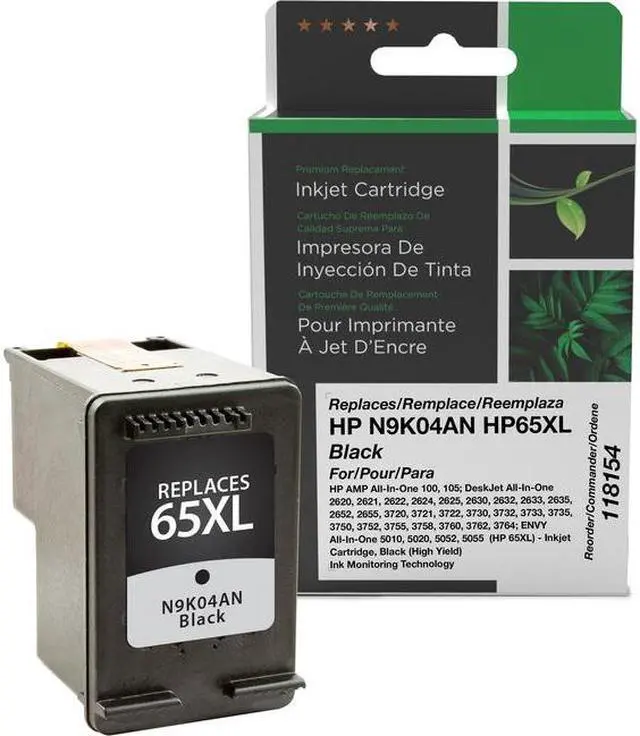 Alt view image 2 of 2 - Clover ufactured High Yield Black Ink Cartridge for HP N9K04AN HP 65XL