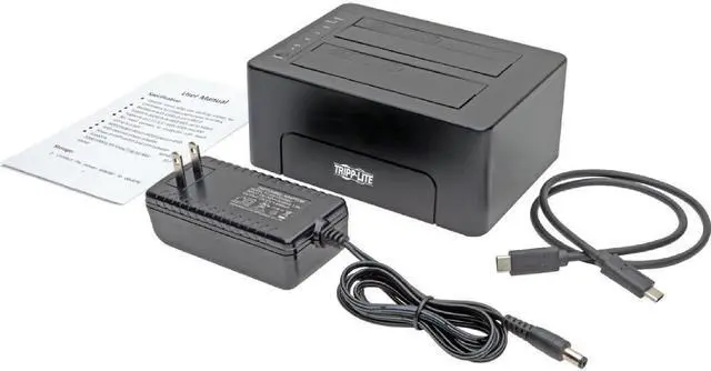 Alt view image 15 of 20 - TRIPP LITE U439-002-CG2 USB 3.0 SUPERSPEED TO DUAL SATA EXTERNAL HARD DRIVE DOCKING STATION WITH CLONING