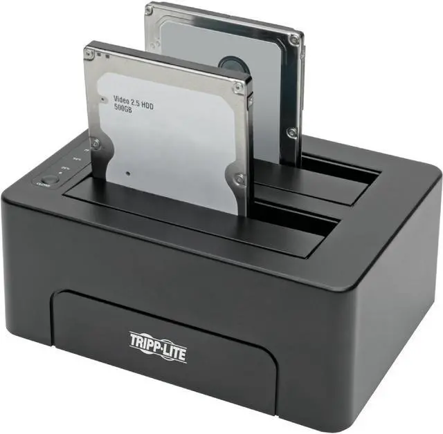Alt view image 16 of 20 - TRIPP LITE U439-002-CG2 USB 3.0 SUPERSPEED TO DUAL SATA EXTERNAL HARD DRIVE DOCKING STATION WITH CLONING