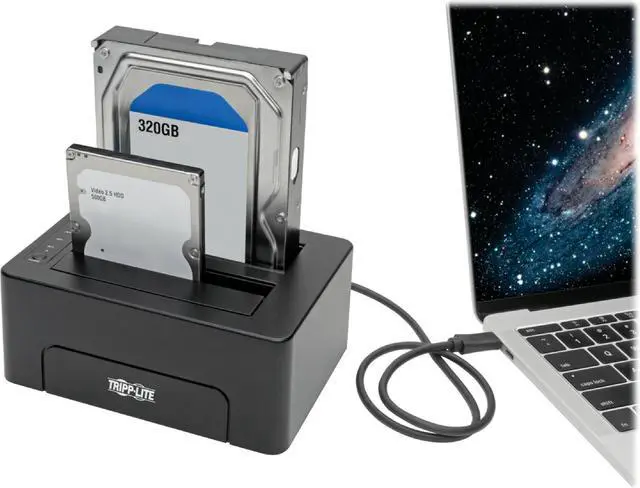 Alt view image 17 of 20 - TRIPP LITE U439-002-CG2 USB 3.0 SUPERSPEED TO DUAL SATA EXTERNAL HARD DRIVE DOCKING STATION WITH CLONING