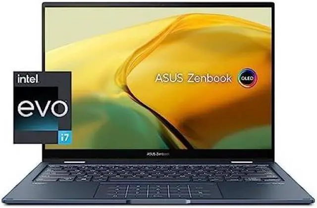 Alt view image 10 of 17 - Asus 14 inch Zenbook Flip 2-in-1 OLED Laptop - Intel Core i7-1360P - 16GB/1TB SSD - Ponder Blue