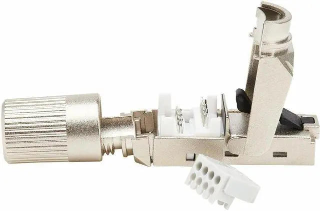 Alt view image 8 of 9 - Tripp Lite by Eaton Cat8 STP Class 1 Field-Termination Plug 568A/568B TAA N233SHC81