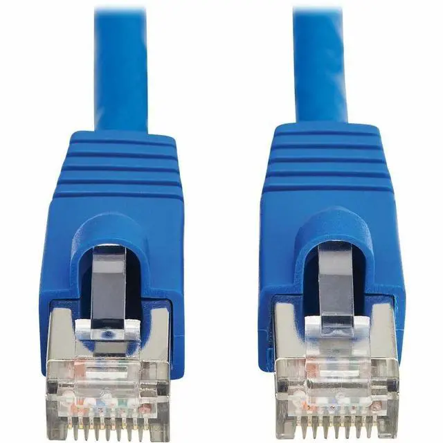 Alt view image 4 of 11 - Tripp Lite Cat8 40G Snagless SSTP Ethernet Cable RJ45 M/M PoE Blue 3 ft. 0.9 m N272F03BL