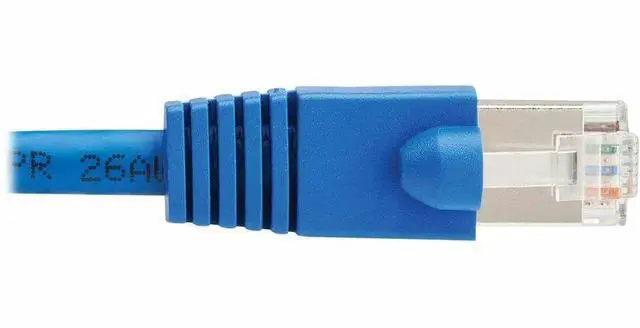 Alt view image 5 of 11 - Tripp Lite Cat8 40G Snagless SSTP Ethernet Cable RJ45 M/M PoE Blue 3 ft. 0.9 m N272F03BL
