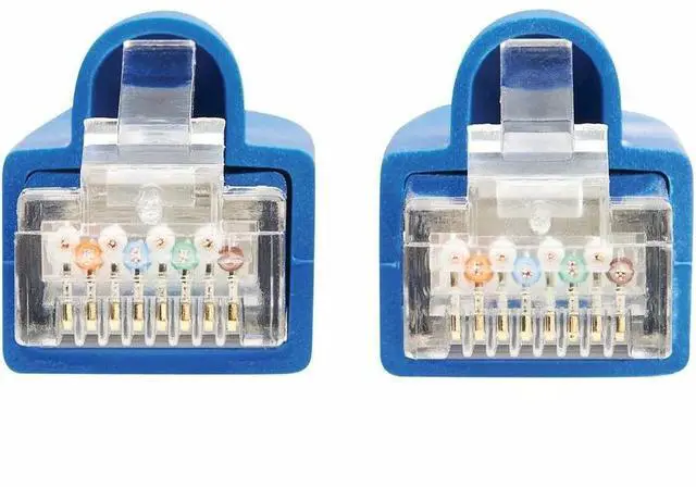 Alt view image 6 of 11 - Tripp Lite Cat8 40G Snagless SSTP Ethernet Cable RJ45 M/M PoE Blue 3 ft. 0.9 m N272F03BL