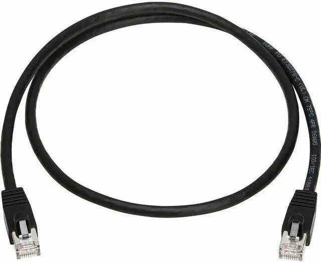 Alt view image 2 of 7 - Tripp Lite Cat8 40G Snagless SSTP Ethernet Cable RJ45 M/M PoE Black 3 ft. 0.9 m N272F03BK