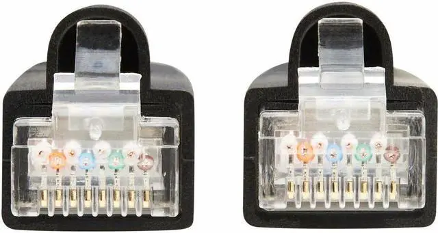 Alt view image 3 of 7 - Tripp Lite Cat8 40G Snagless SSTP Ethernet Cable RJ45 M/M PoE Black 3 ft. 0.9 m N272F03BK