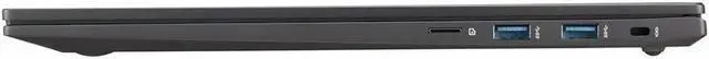 Alt view image 3 of 11 - LG Ultra PC U 16U75R-Q.APC7U1 16" Notebook - WUXGA - 1920 x 1200 - Intel Core i7 13th Gen i7-1355U Deca-core (10 Core) - 16 GB Total RAM - 16 GB On-board Memory - 1 TB SSD - Charcoal Gray - Intel