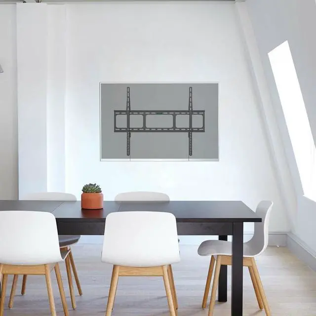 Alt view image 9 of 10 - Fixed Heavy Duty Low Profile Flat Panel Wall Mount, Max Panel Weight 60kg Designed for Most of 40-100 inch LED, LCD, OLED Flat Panels, Supports up to VESA 800x600mm BIGASSMOUNT60 Amer Mounts