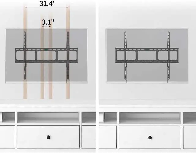 Alt view image 10 of 10 - Fixed Heavy Duty Low Profile Flat Panel Wall Mount, Max Panel Weight 60kg Designed for Most of 40-100 inch LED, LCD, OLED Flat Panels, Supports up to VESA 800x600mm BIGASSMOUNT60 Amer Mounts