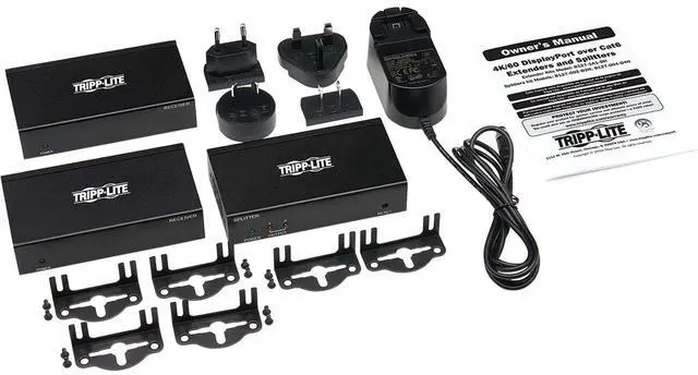 Alt view image 6 of 11 - Tripp Lite B127-002-D2H 12 ft. Displayport To HDMI Over Cat6 Kit, DP Transmitter & Two HDMI Receivers, 4K - 60Hz, TAA, Black