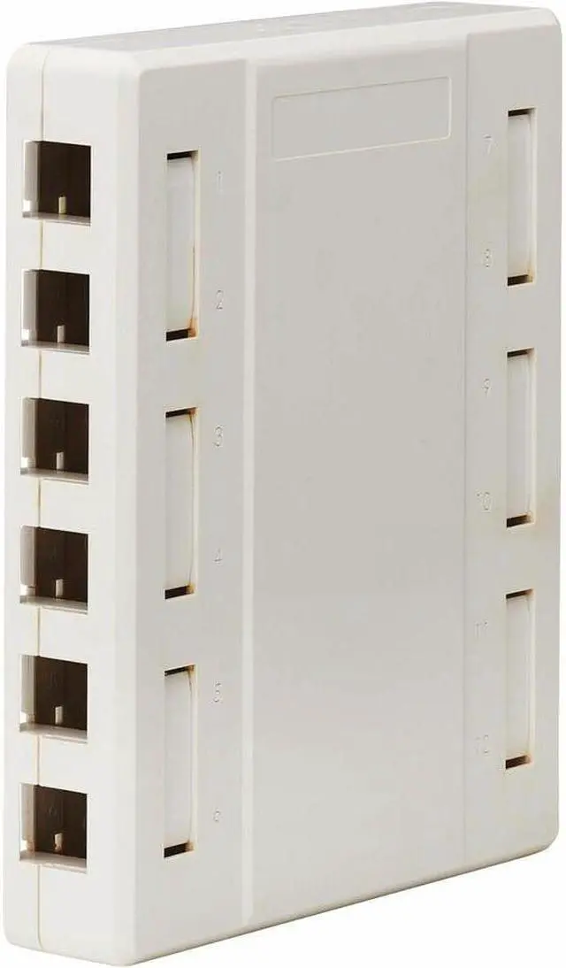 Alt view image 5 of 9 - Tripp Lite by Eaton Single-Gang Up-or Down-Angle Bulk Cable Wall Plate White TAA N042BC1WH