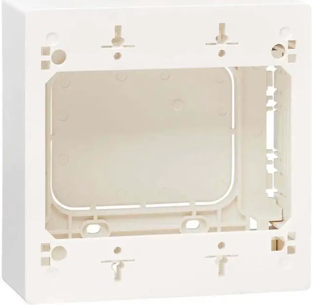Alt view image 11 of 17 - Tripp Lite Double-Gang Surface-Mount Back Box White TAA N080SMB2WH