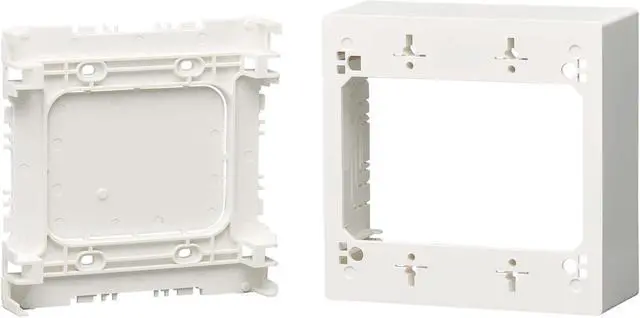 Alt view image 14 of 17 - Tripp Lite Double-Gang Surface-Mount Back Box White TAA N080SMB2WH