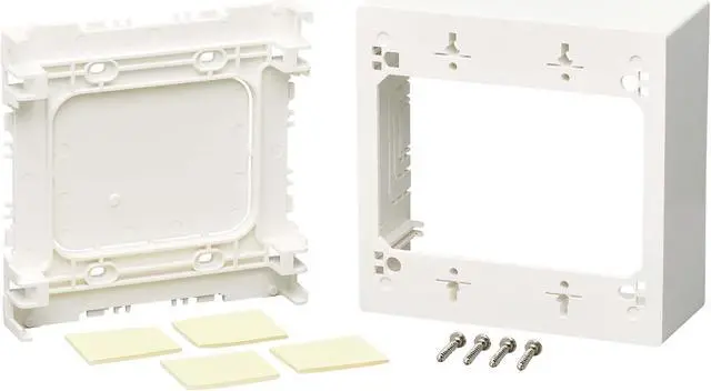 Alt view image 15 of 17 - Tripp Lite Double-Gang Surface-Mount Back Box White TAA N080SMB2WH