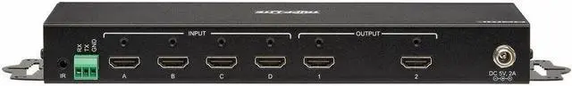 Alt view image 6 of 16 - Tripp Lite 4x2 HDMI Matrix Switch/Splitter with Remote Control and Multi-Resolution Support, 4K 60 Hz, HDR, 4:4:4, TAA - 3840 x 2160 - 4K - 1080p2 x 2 - Display, Digital Signage, Computer, Blu-ray Dis