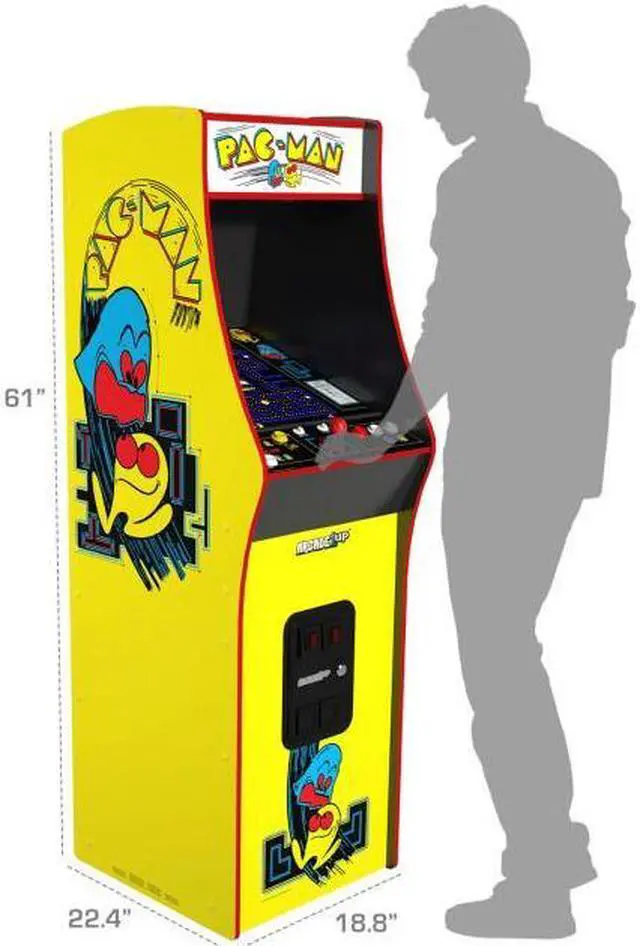 Alt view image 8 of 11 - Arcade1up Bandai Namco Pac-Man Deluxe Arcade Cabinet