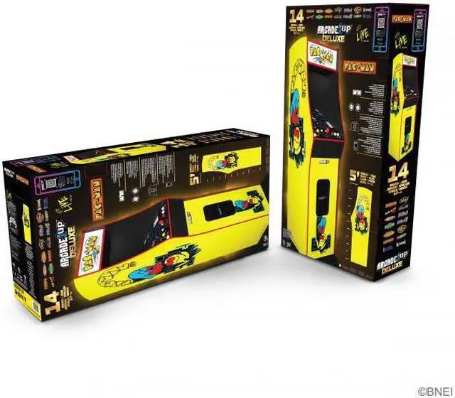 Alt view image 9 of 11 - Arcade1up Bandai Namco Pac-Man Deluxe Arcade Cabinet