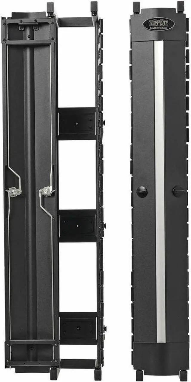 Alt view image 8 of 10 - Tripp Lite High-Capacity Vertical Cable Manager - Deep Double Finger Duct with Cover - Single Sided - 6 in. Wide - Black - 7 ft. [2.2 m]