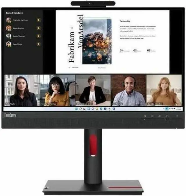 Alt view image 3 of 20 - Lenovo ThinkCentre Tiny-In-One 22 inch Gen 5 non touch Monitor