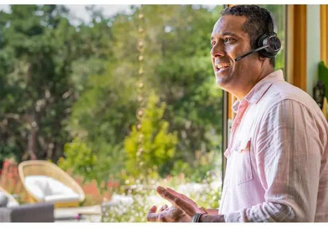 Alt view image 2 of 8 - Poly Voyager 4320 USB-A Headset - Siri, Google Assistant - Stereo, Mono - USB Type A, USB Type C - Wireless - Bluetooth - 300 ft - 20 Hz - 20 kHz - On-ear - Binaural - Ear-cup - 4.92 ft Cable - Electr