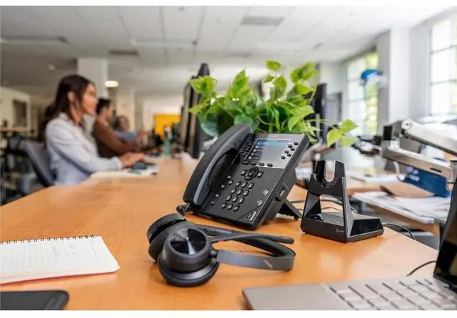 Alt view image 3 of 8 - Poly Voyager 4320 USB-A Headset - Siri, Google Assistant - Stereo, Mono - USB Type A, USB Type C - Wireless - Bluetooth - 300 ft - 20 Hz - 20 kHz - On-ear - Binaural - Ear-cup - 4.92 ft Cable - Electr
