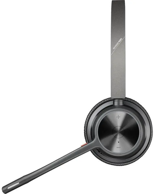 Alt view image 6 of 8 - Poly Voyager 4320 USB-A Headset - Siri, Google Assistant - Stereo, Mono - USB Type A, USB Type C - Wireless - Bluetooth - 300 ft - 20 Hz - 20 kHz - On-ear - Binaural - Ear-cup - 4.92 ft Cable - Electr