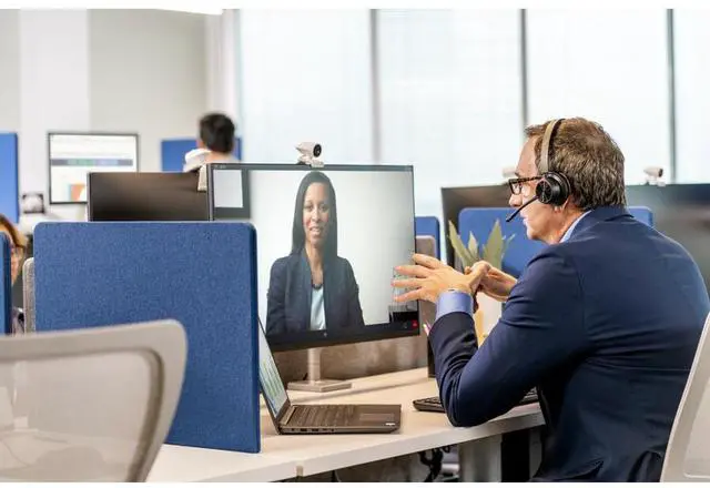 Alt view image 7 of 8 - Poly Voyager 4320 USB-A Headset - Siri, Google Assistant - Stereo, Mono - USB Type A, USB Type C - Wireless - Bluetooth - 300 ft - 20 Hz - 20 kHz - On-ear - Binaural - Ear-cup - 4.92 ft Cable - Electr