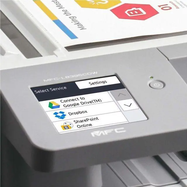 Alt view image 6 of 10 - Brother Workhorse MFC-L8395CDW Digital All-in-One Color Printer