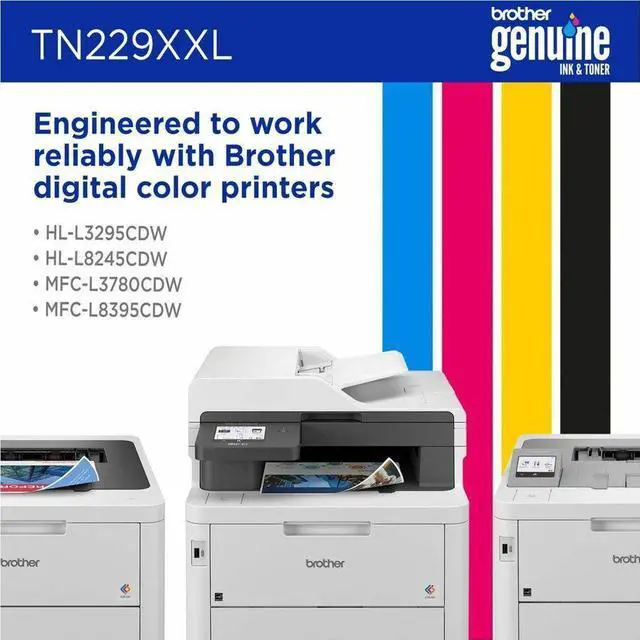 Alt view image 5 of 16 - Brother Genuine TN229XXLM Super High-yield Magenta Toner Cartridge