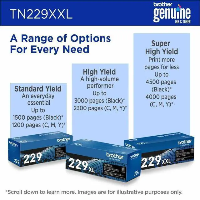 Alt view image 6 of 16 - Brother Genuine TN229XXLM Super High-yield Magenta Toner Cartridge