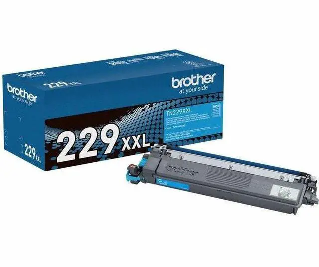 Alt view image 3 of 16 - Brother Genuine TN229XXLC Super High-yield Cyan Toner Cartridge