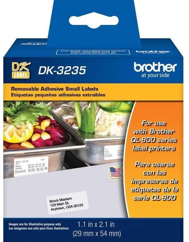 Alt view image 8 of 12 - Brother Printer DK3235 Die Cut Removable Adhesive Small Labels (DK3235)