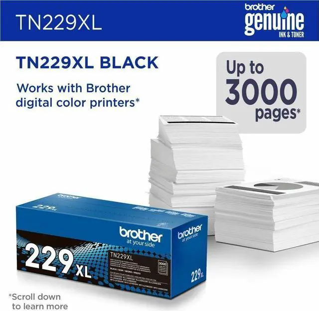 Alt view image 6 of 16 - Brother Genuine TN229XLBK High-yield Black Toner Cartridge