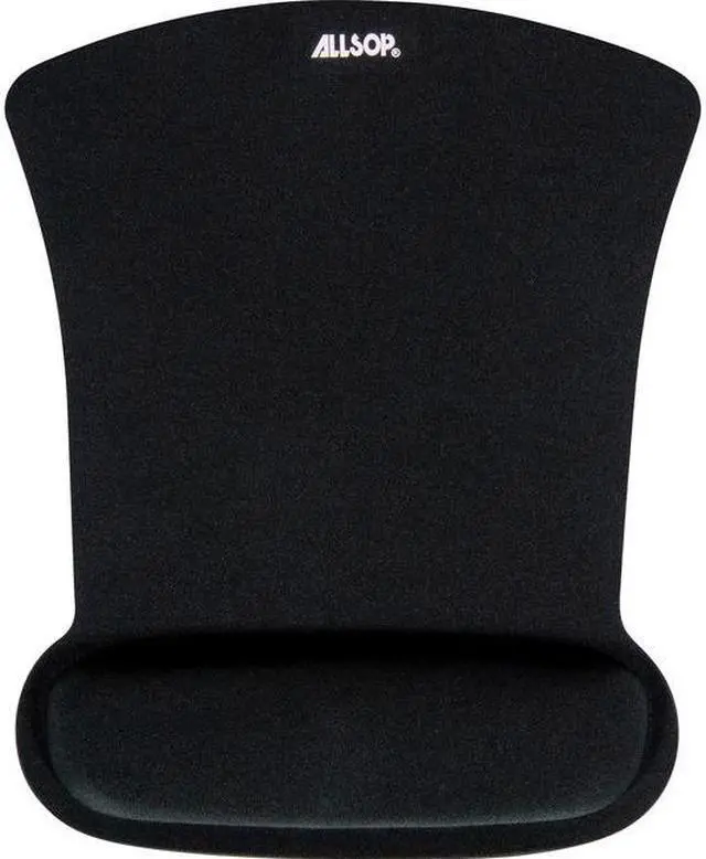 Alt view image 4 of 7 - Allsop 30191 Ergoprene Gel Mouse Pad With Wrist Rest, Black