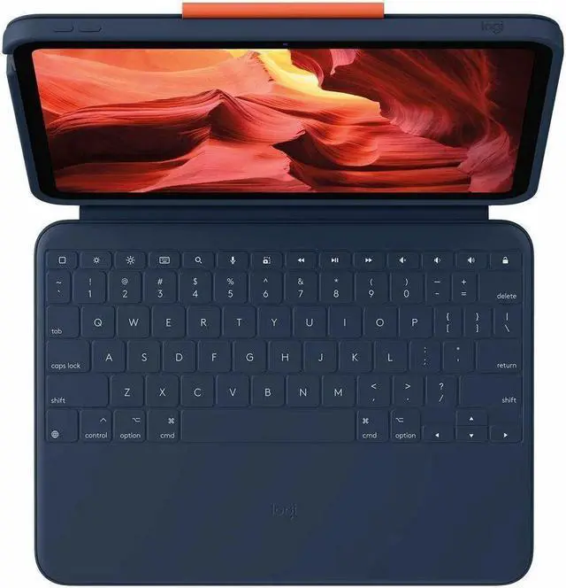 Alt view image 8 of 13 - Logitech RUGGED COMBO 4 Protective keyboard case for iPad (10th gen) 920-011133