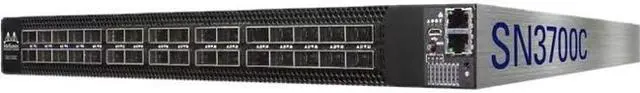 Alt view image 4 of 5 - Mellanox Spectrum-2 Based 100GbE 1U Open Switch with Cumulus Linux, 32 QSFP28 Ports, 2 Power Supplies (AC), Standard Depth, x86 CPU, P2C Airflow, Rail Kit