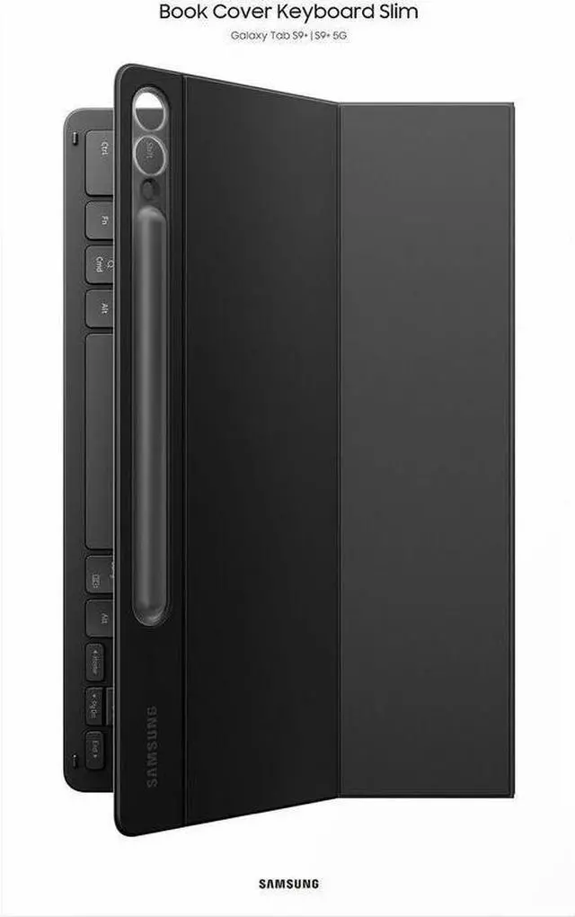 Alt view image 6 of 9 - Samsung Galaxy Tab S9+ Book Cover Keyboard Slim EF-DX810UBEGUJ (Black)