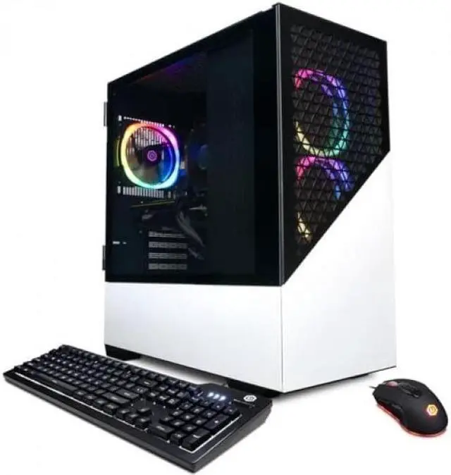 Main image of CyberPowerPC Gamer Master GMA9360CPGV2 Gaming Desktop Computer - AMD Ryzen 7 7700 Octa-core (8 Core) 3.80 GHz - 32 GB RAM DDR5 SDRAM - 2 TB M.2 PCI Express NVMe SSD - AMD X670 Chip - Windows 11 Home -
