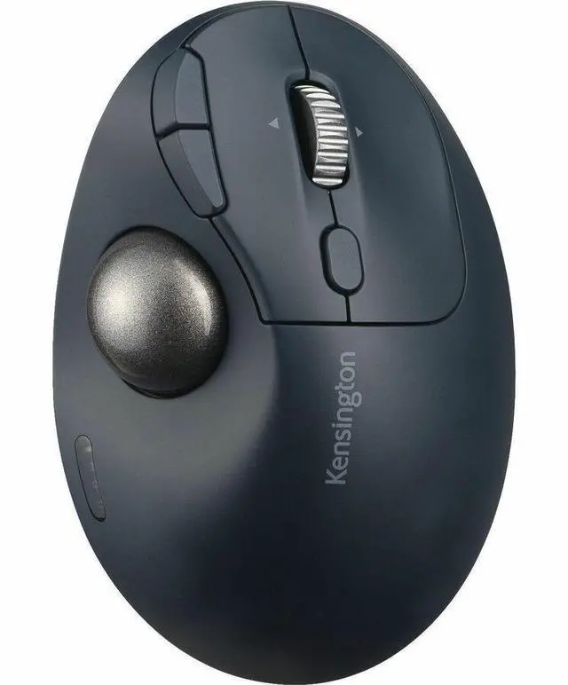 Alt view image 2 of 9 - Kensington Pro Fit TB550 Mouse - Optical - Wireless - Bluetooth - 2.40 GHz - Rechargeable - 1600 dpi - Trackball, Scroll Wheel - 7 Programmable Button(s)