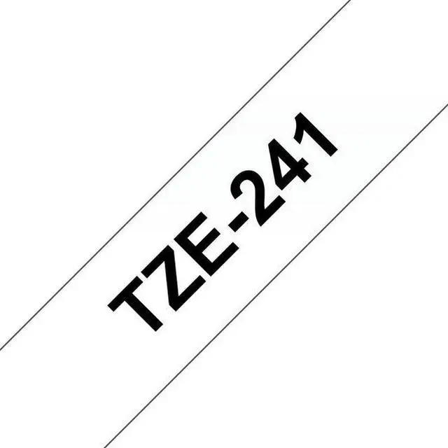 Alt view image 9 of 20 - Brother P-touch TZe TZE241 Label Tape - 45/64" Width x 26 1/5 ft Length - White