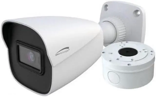 Alt view image 2 of 2 - 4MP H.265 AI BULLET IP CAMERA, IR, 2.8MM LENS, INCLUDED JUNC BOX, WHITE HOUSING,