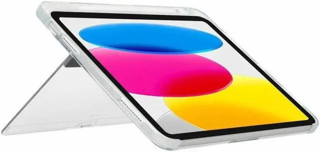 Alt view image 2 of 13 - Targus Click-In Clear Case + Kickstand for 10.9" iPad 10th gen Phantom THD927GL
