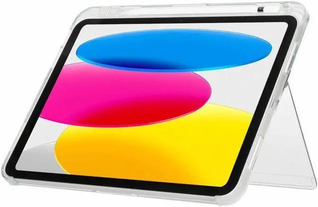 Alt view image 3 of 13 - Targus Click-In Clear Case + Kickstand for 10.9" iPad 10th gen Phantom THD927GL