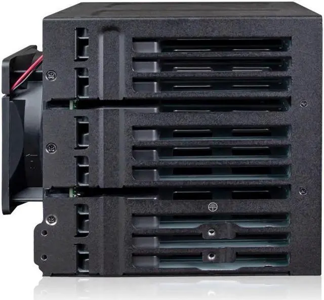 Alt view image 4 of 20 - Icy Dock MB924IP-B | Rugged Full Metal 24 Bay 2.5" SAS/SATA SSD/HDD Backplane Cage for 3 x External 5.25" Bay | ToughArmor