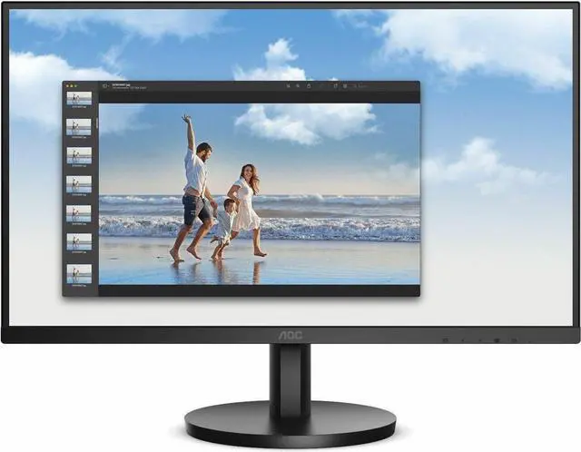 Alt view image 3 of 16 - AOC 22B3HM 22" Class Full HD LED Monitor - 16:9 - Black - 21.5" Viewable - Vertical Alignment (VA) - LED Backlight - 1920 x 1080 - 16.7 Million Colors - Adaptive Sync - 250 Nit - 4 ms - 75 H
