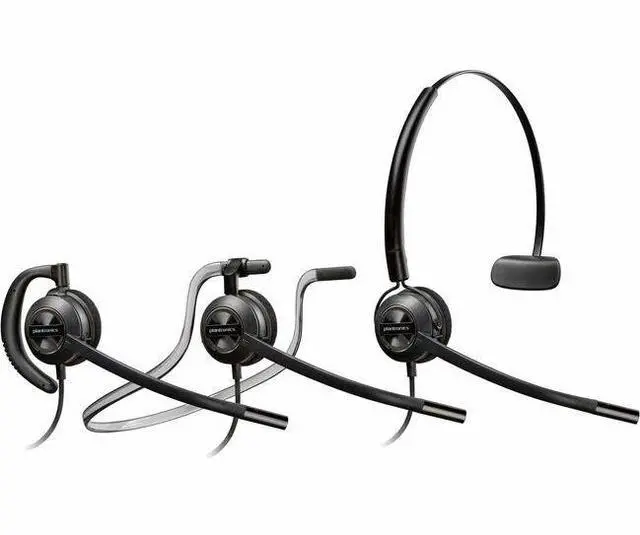 Main image of Poly - Mono - Mini-phone (3.5mm) - Wired - 20 Hz - 16 kHz - On-ear - Monaural - Ear-cup - 2.92 ft Cable - Omni-directional, Noise Cancelling Microphone - Black